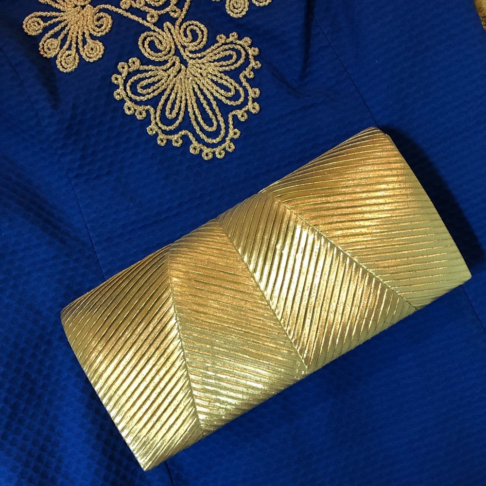 Kate Landry Gold Clutch